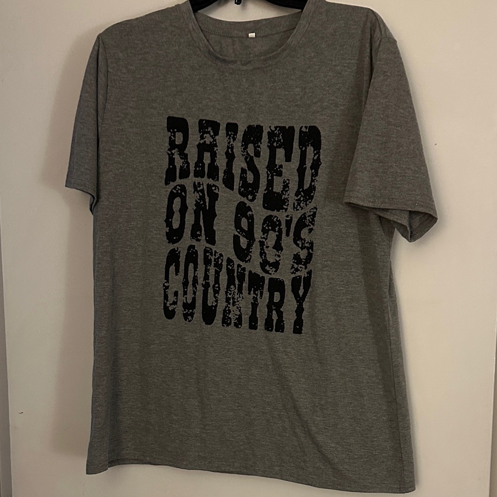 Raised on 90's Country Graphic Tee - Gray